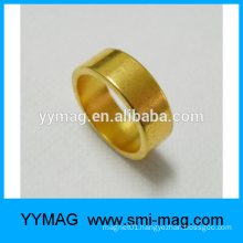 Hot sale permanent neodymium gold ring magnet